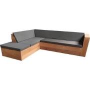 Wood4you - Loungeset 7 Bankirai - incl kussens