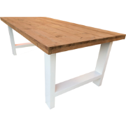 Wood4you - Eettafel Seattle Roastedwood - wit