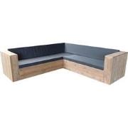 Wood4you - Loungeset 2 steigerhout - incl kussens