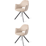 Home Concept Eetkamerstoel Arlee, Set van 2 - Beige