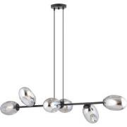 moderne hanglamp Tosi Zwart 6-lichts