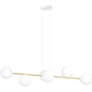 moderne hanglamp Testa Wit 6-lichts