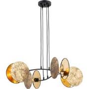 moderne hanglamp Basile Zwart 4-lichts