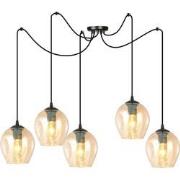 moderne hanglamp Farina Zwart 5-lichts