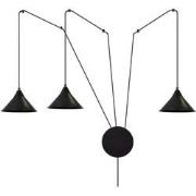 scandinavische hanglamp Abramo Zwart 3-lichts