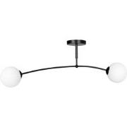 moderne plafondlamp Riva Zwart 2-lichts