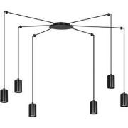 moderne hanglamp Valentini Zwart 6-lichts