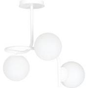 scandinavische plafondlamp Caputo Wit 3-lichts