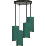 retro hanglamp Rizzo Zwart 4-lichts  - Øcm