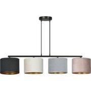 minimalistische hanglamp Amato Zwart 4-lichts