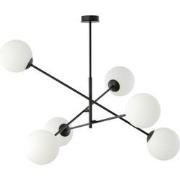 moderne hanglamp Parisi Zwart 6-lichts