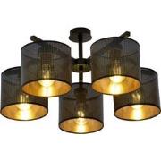 industriële plafondlamp Palmieri Zwart 5-lichts