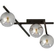 moderne plafondlamp Gentile Zwart 3-lichts