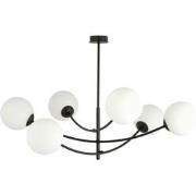 moderne plafondlamp Bassi Zwart 6-lichts