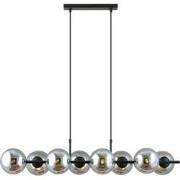 moderne hanglamp Bernardi Zwart 8-lichts