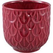 PTMD Bloempot Kobee - 21x21x21 cm - Keramiek - Rood