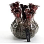 Villa Pottery  Zwart 5x tuit vaas Quito