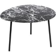 Leitmotiv - Bijzettafel Ovoid Marble Look - Zwart