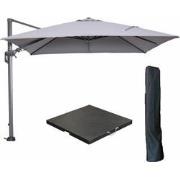 Garden Impressions Hawaii zweefparasol 300x300 cm carbon black / licht...