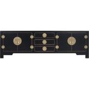 Fine Asianliving Chinese TV Kast Onyx Zwart - Orientique Collectie