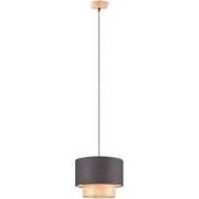 Home sweet home hanglamp Cane weave - linnen / zwart