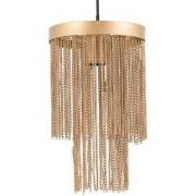 PTMD Hanglamp Brenton - 18x18x30 cm - Ijzer - Goud