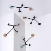 Hook coat rack outer corners - wandkapstok black