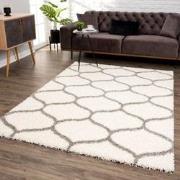 Tapijtenloods Madrid Shaggy Design Vloerkleed Creme Hoogpolig- 200x290...