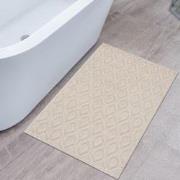 Badmat Kelim Wasbaar Creme Laagpolig Badkamer Toiletmat  Anti Slip- 60...