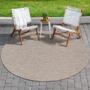 Tapijtenloods Uni Binnen en Buiten Rond Vloerkleed Solid Outdoor Laagp...