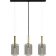 Light&living Hanglamp 3L 100x22x32 cm LEKAR antiek brons+smoke glas