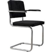 ZUIVER ARMCHAIR RIDGE RIB BLACK 7A