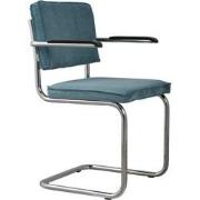 ZUIVER ARMCHAIR RIDGE RIB BLUE 12A