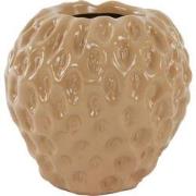 Light&living Vaas deco 25x24x23,5 cm STRAWBERRY glans beige