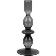 2x Present Time Candle Holder Glass Art Bubbles Medium Black