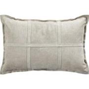 PTMD Cobie Taupe Suede Leather Cushion Rectangle