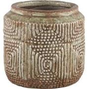 PTMD Reva Groen keramiek pot modern design rond M