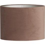 Light&living Kap ovaal recht smal 38-17,5-28 cm VELOURS chocolade brui...