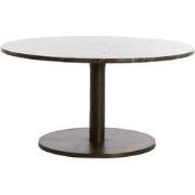 Light&living Salontafel Ø76x36 cm PAZO donker bruin marmer+donker brui...