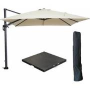 Garden Impressions Hawaii zweefparasol 300x300 cm carbon black / ecru ...