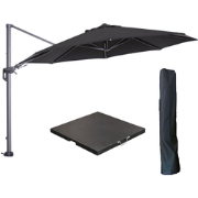 Garden Impressions Hawaii zweefparasol Ø350 cm carbon black / zwart me...