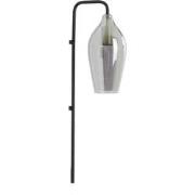 Light&living Wandlamp 28x20x65 cm LUKARO glas smoke+mat zwart