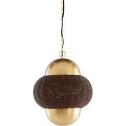 Light&living Hanglamp Ø33x38 cm CETARA kralen donker bruin+brons