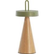 Light&living Tafellamp LED Ø13x28,5 cm ANKENTA olijf groen+hout nature...