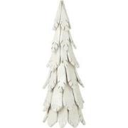 J-line - Kerstboom Stukken Hout Wit Medium - 28x28x80cm