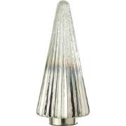 J-line - Kerstboom Geribbeld Glas Zilver/transparant Large - 14x14x36c...