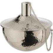 J-line - Olielamp Tafel Fijn Gehamerd Stainless Steel Zilver - 15x15x1...