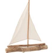 J-line - Zeilboot Drijfhout Naturel Medium - 51x8x60cm