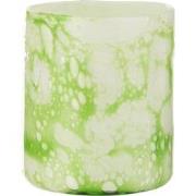 J-line - Vaas Marmer Glas Groen/wit Medium - 15x15x18cm