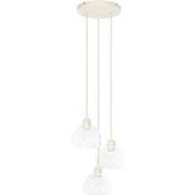 Light&living Hanglamp 3L Ø30x14 cm BISHO glas helder+crème